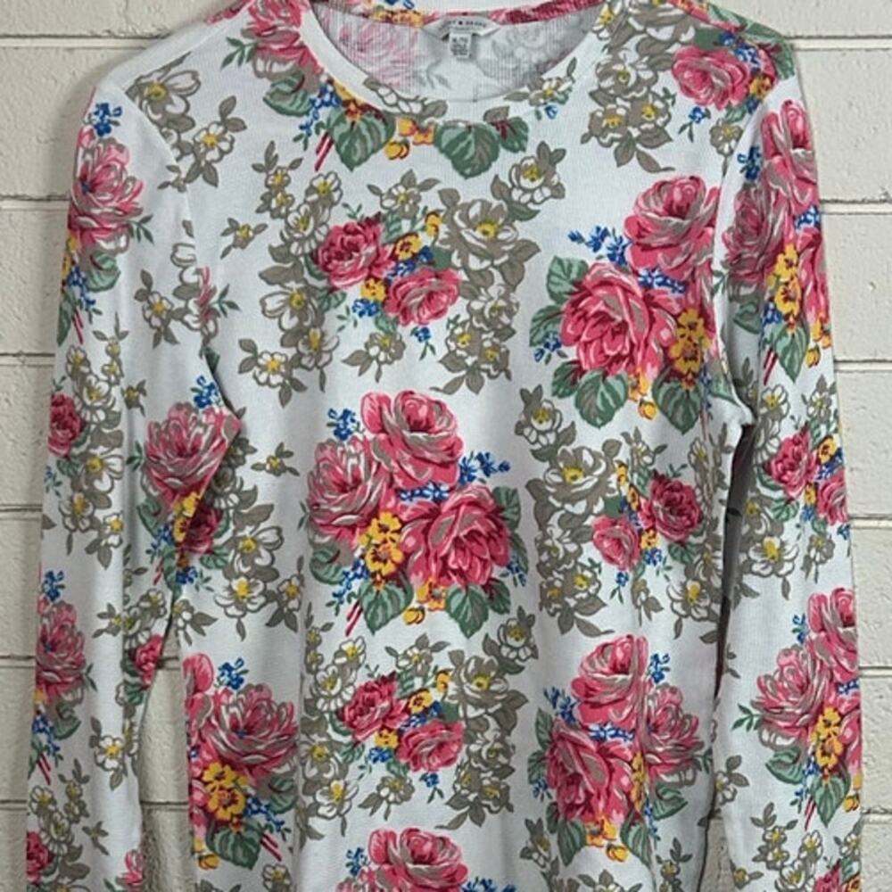 Lucky Brand Floral Henley Thermal Top size XL - Picture 6 of 8